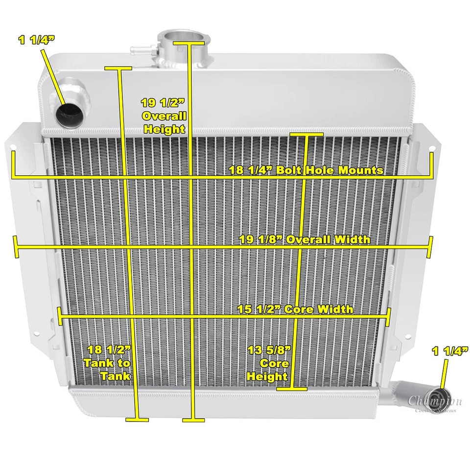 Radiador Champion Cooling Systems EC797 1969-1976 BMW 2002 Champion Foto 2 de 2