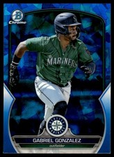 2023 Bowman Chrome Sapphire Gabriel Gonzalez RC #BDC-72 Seattle Mariners