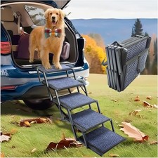 Folding Dog Ramp Stairs for Car Truck SUV Dog Large Dogs no slip up 250LB