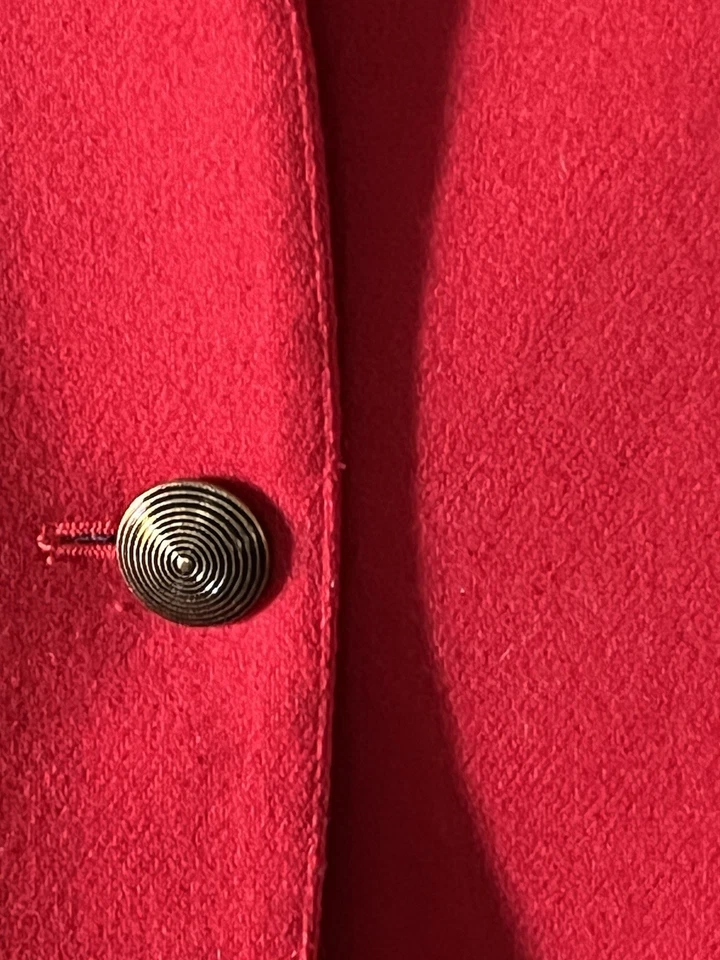 De Colección Blazer Falda Traje Conjunto Mujer 12 Negro 100% Lana Carrera Y2K Rojo Blazer Lote Foto 4 de 4