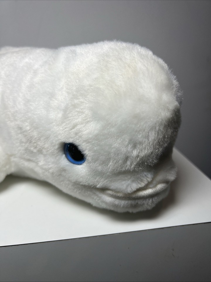 SeaWorld Beluga White Whale Plush Stuffed Animal Ocean Souvenir Toy 16 ...