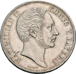 Bayern Maximilian II. Vereinsdoppeltaler 1856 München