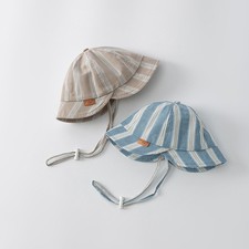 Cappello da Pescatore Primavera/Autunno Bambini Retrò a Righe - Cappellino Protezione UV Doppia Tesa