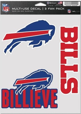 NFL Buffalo Bills 3er Aufkleber Sticker Bogen 19x14cm Decal 194166077867
