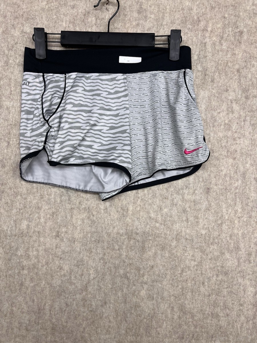 Nike Dri Fit Women's Zebra Print Running Shorts Size Medium