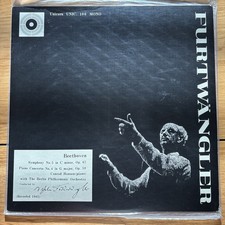 Furtwangler Beethoven Symphony No. 5 & Piano Concerto No. 4 LP Mono 1943
