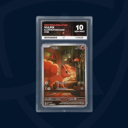 Pokémon TCG Vulpix 138/132 Mega Evolution Ace 10 Gem Mint