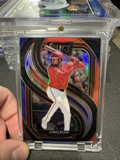 2025 Panini Select - Premier Level James Wood #172 Red & Blue Prizm (RC) /249