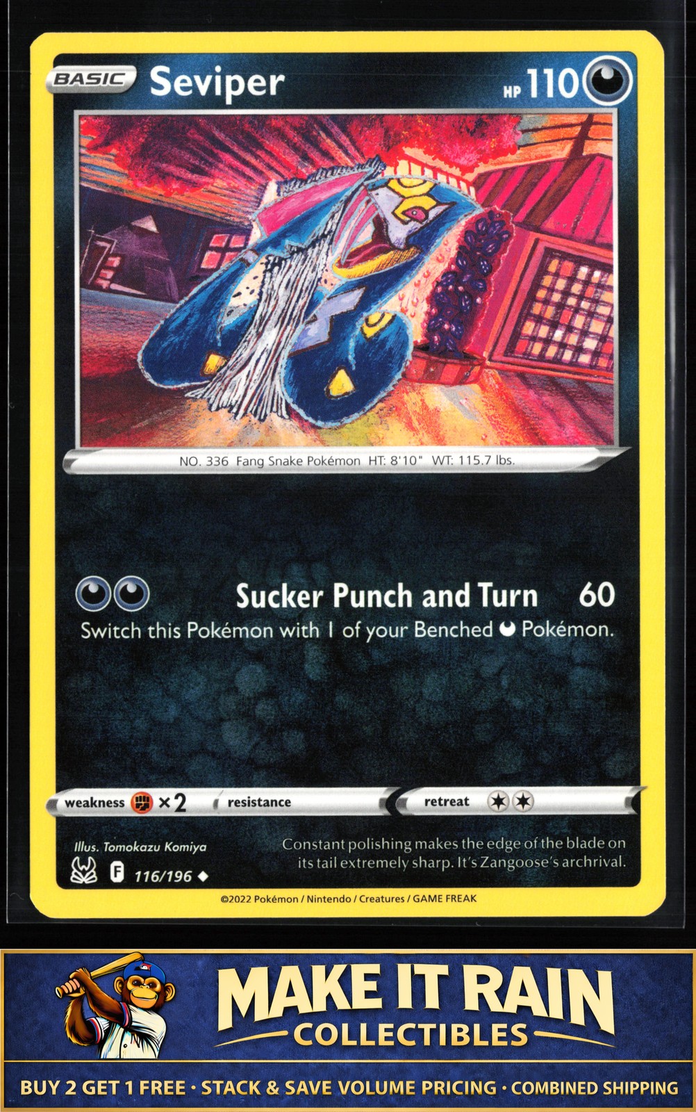 Seviper SWSH11: Lost Origin #116/196 Pokemon