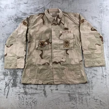 US Air Force Jacket Mens Medium DCU 3-Color Desert Camo BDU Ripstop Patches
