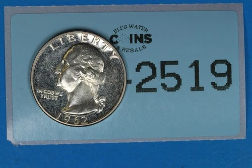 1962 25C WASHINGTON SILVER QUARTER DOLLAR PROOF CAMEO FROSTY RAW-2519