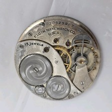 Elgin Grade 315 Pocket Watch Movement Size 12s 15j Openface Model 3 Good Balance