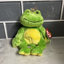 Ty The Beanie Baby Collection Charm The Green Frog With Yellow Tummy