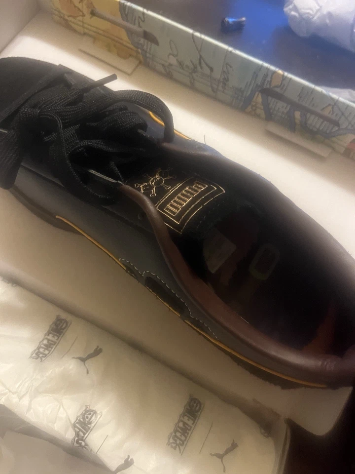 396525-01 UNA PIEZA Puma Gamuza Barbanegra Puma Negro Chocolate Oscuro (Hombre) Foto 2 de 4