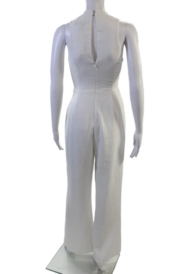 Женский комбинезон без рукавов Adelyn Rae белый полиэстер размер XS - Изображение 3 из 4