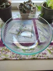 PYREX 4.5 QT RIBBED CLEAR MIXING SERVING BOWL 7404-S MADE IN USA 11" X 4.5"