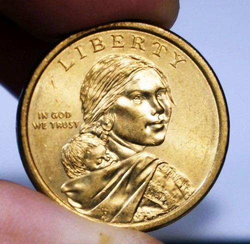 2010D Sacagawea One Dollar Golden Coin, US, Denver Mint BU "Liberty"