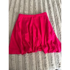 Lands End Kids Pink Skater Skirt Girls Size 7-8 Elastic Waist Flared Knit Skirt