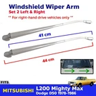 Windshield Wiper Arm Pair Fits Mitsubishi L200 Mighty Max 1978-86 RHD Only 4cce