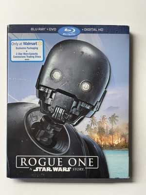 Rogue One A Star Wars Story Blu-Ray + Digital and 2 Star Wars  Trading Discs New