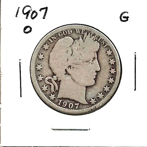 1907 O BARBER HALF DOLLAR***G***