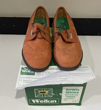 NEW Vintage Welkin &lsquo;Yeovil&rsquo; Ladies Bowls Shoes - Size 8 - Made in England - BNIB