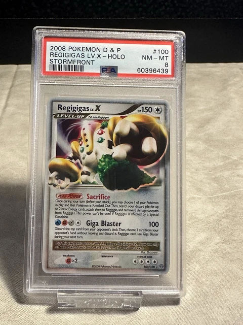 Pokemon D&P Stormfront Regigigas LV.X 100/100 PSA 8