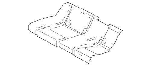 Genuine Ford Mustang 2010 Rear Seat Cushion Cover Assembly AR3Z-6363804-DB