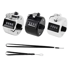 3 Pack Hand Tally Counter 4 Digit Mechanical Palm Click Counter with Metal 