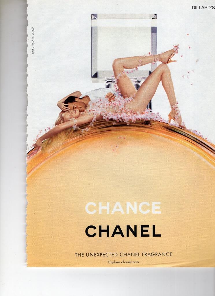 CHANEL PRINT AD CHANEL CHANCE PERFUME AD WOMAN WITH LEGS AND MAN ON TOP  DILLARDS | eBay