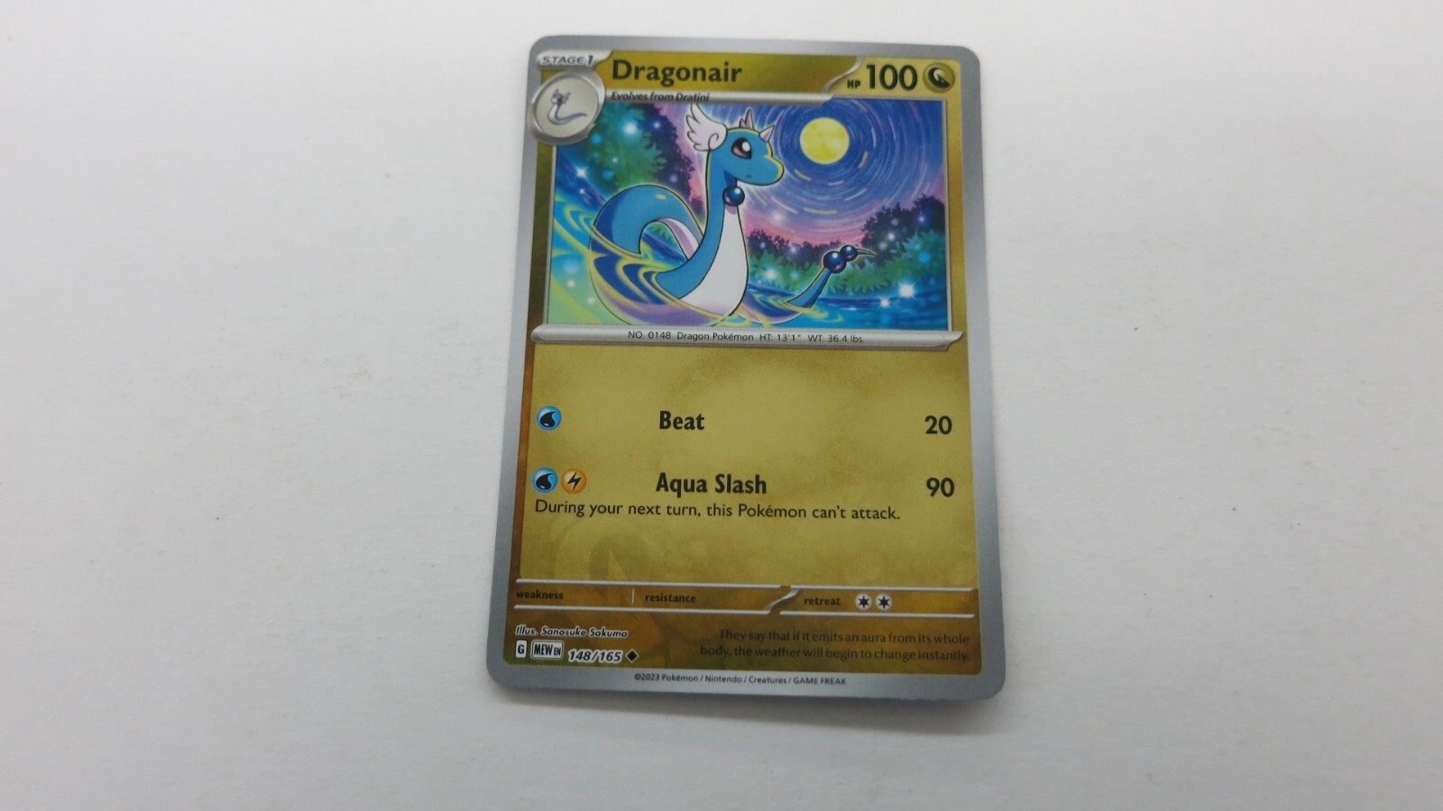 DRAGONAIR 148/165  SCARLET  & VIOLET 151  REVERSE HOLO  POKEMON NM / UNPLAYED