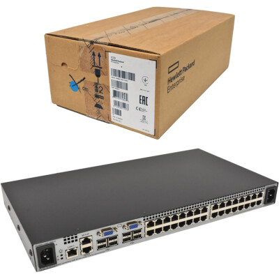 HP 0X2X32 KVM SVR CNSL G2 VM CAC SW Console Switch AF619A 32-Port +Accessories 