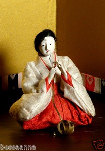 Meiji 3.35" Pre-1912 Asian Lady-in-Waiting Hina Doll AAD4161415ah Ex. Small