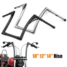 10" 12" 14" Rise Handlebar Ape Hangers 1-1/4" For Harley Sportster Dyna Glide
