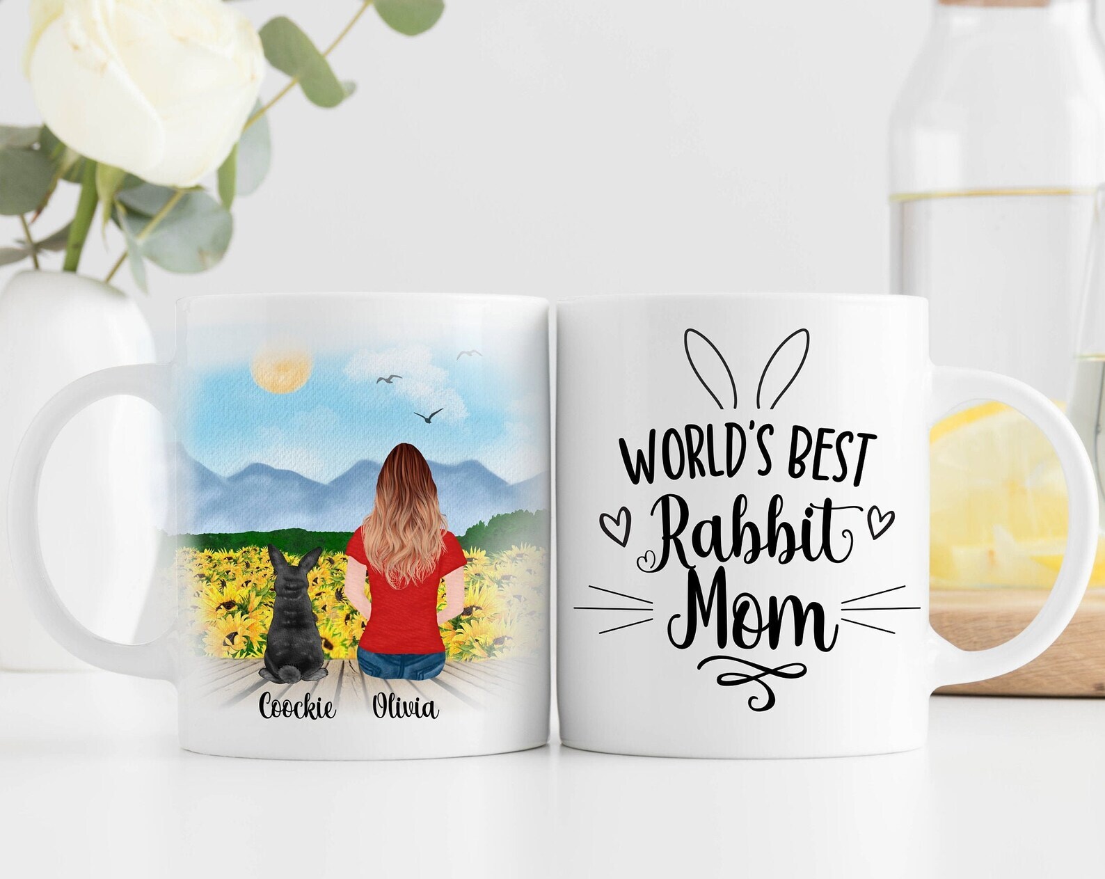 Rabbit Mug Cute Rabbit Gift Personalised Rabbit Mug Funny Rabbit Gifts Rabbit