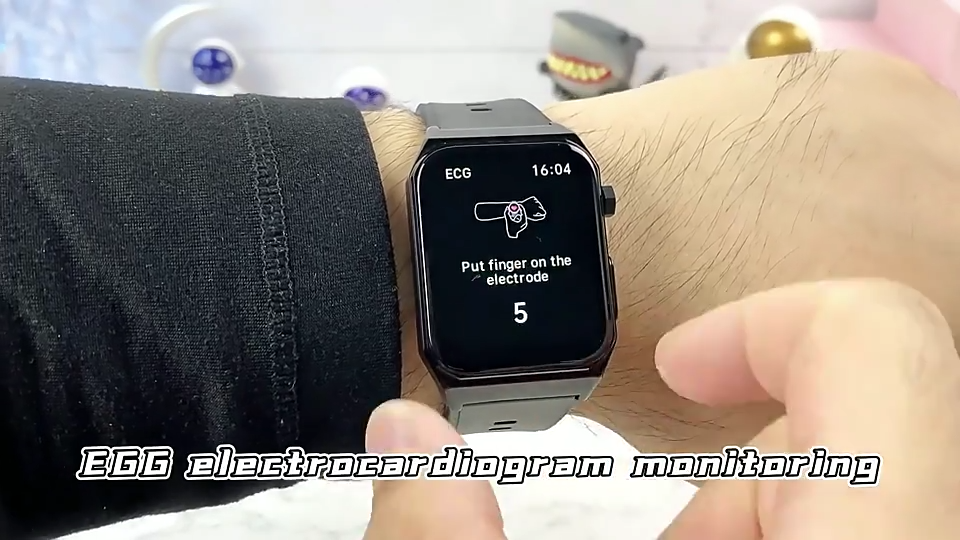 Smart Watch ECG Tracker Heart Rate Blood Pressure Body Temperature