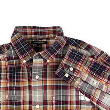 Mens Banana Republic Button Down Long Sleeve Shirt Sz M Red Plaid