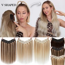 V-Shaped Piece 100 Human Hair Extensions Remy One Piece Invisible U-Part Weft
