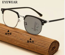 Progressive Multifocus Photochromic Reading Glasses For Men Square Sunglasses