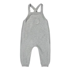 Qunicy Mae Organic Knit Overalls In Sky Heather  18-24 Months NEW with Tags