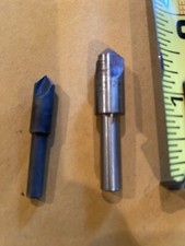 2pc High SPEED STEEL 3 FLUTE COUNTERSINK Used MADE IN USA