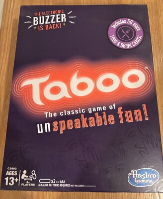 New! Taboo The Classic Game Of Unspeakable Fun With Electronic Buzzer