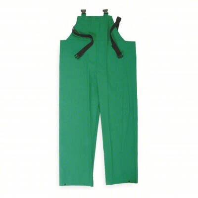 New CONDOR FR Rain Bib Overall: PVC, Small, Green, 29 in Inseam, 1FAZ7