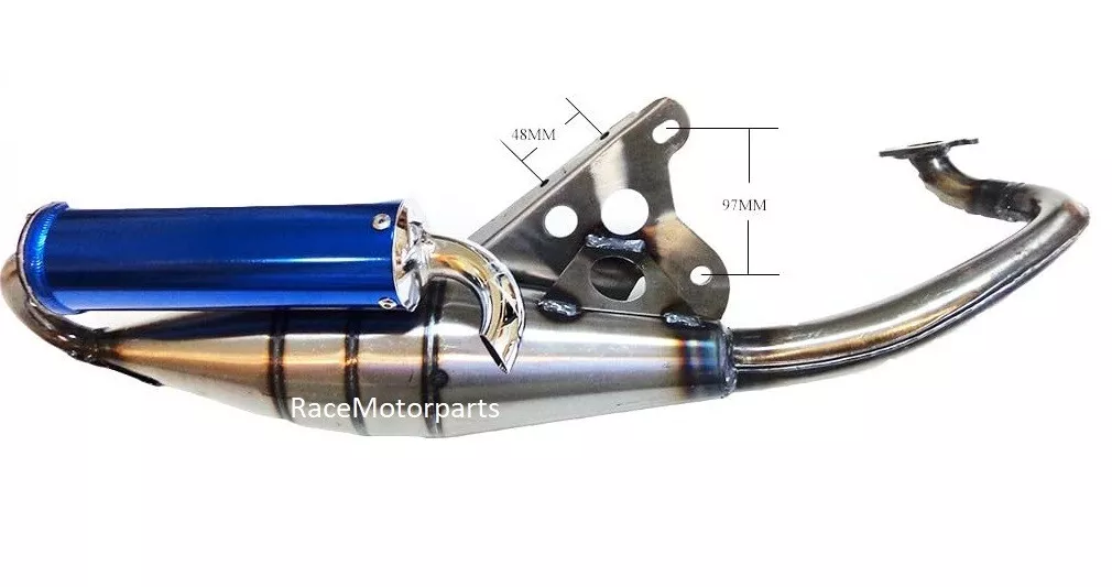 Escapamento Jog 50 cc modelo para motor original - RR Tuned Exhaust