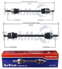 SurTrack Pair Set of 2 Front CV Axle Shafts For Geo Metro 1989-94 Manual Std Asp