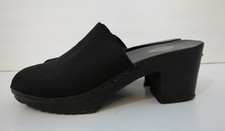 Vintage Dr. Scholl's The Original Black Wooden Clogs Mules w/ Closed Toe Size 7