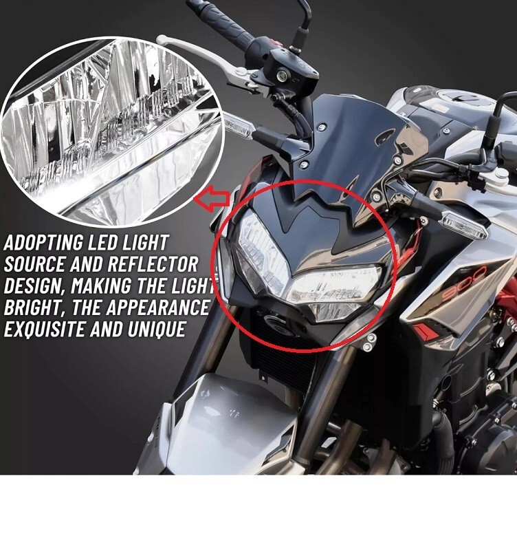 Optique phare Z900 SE finition haut de gamme pour phare avant de moto