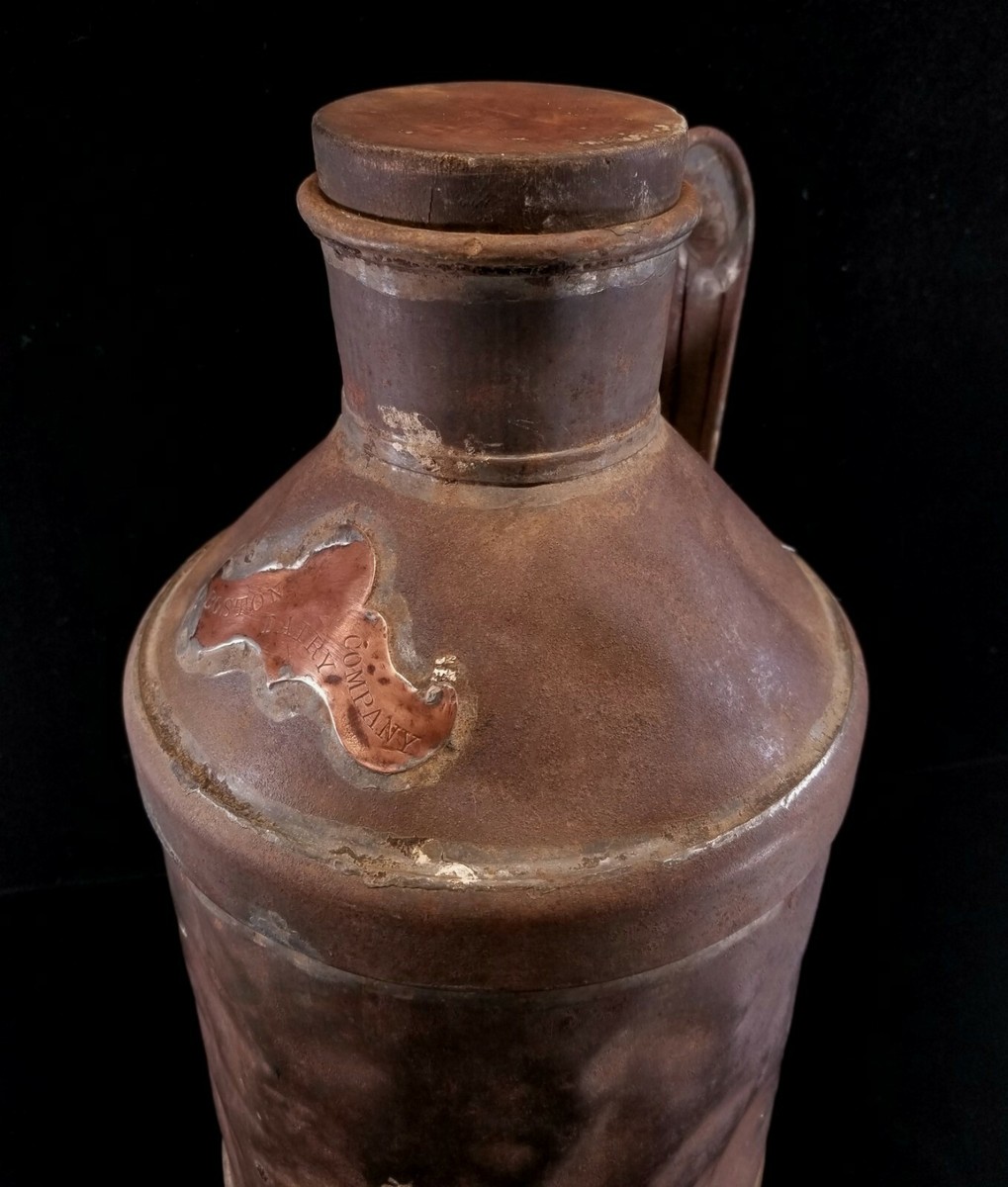 Antique Late 1800s Early 1900s Boston Dairy 8Qt Milk Can w Lid