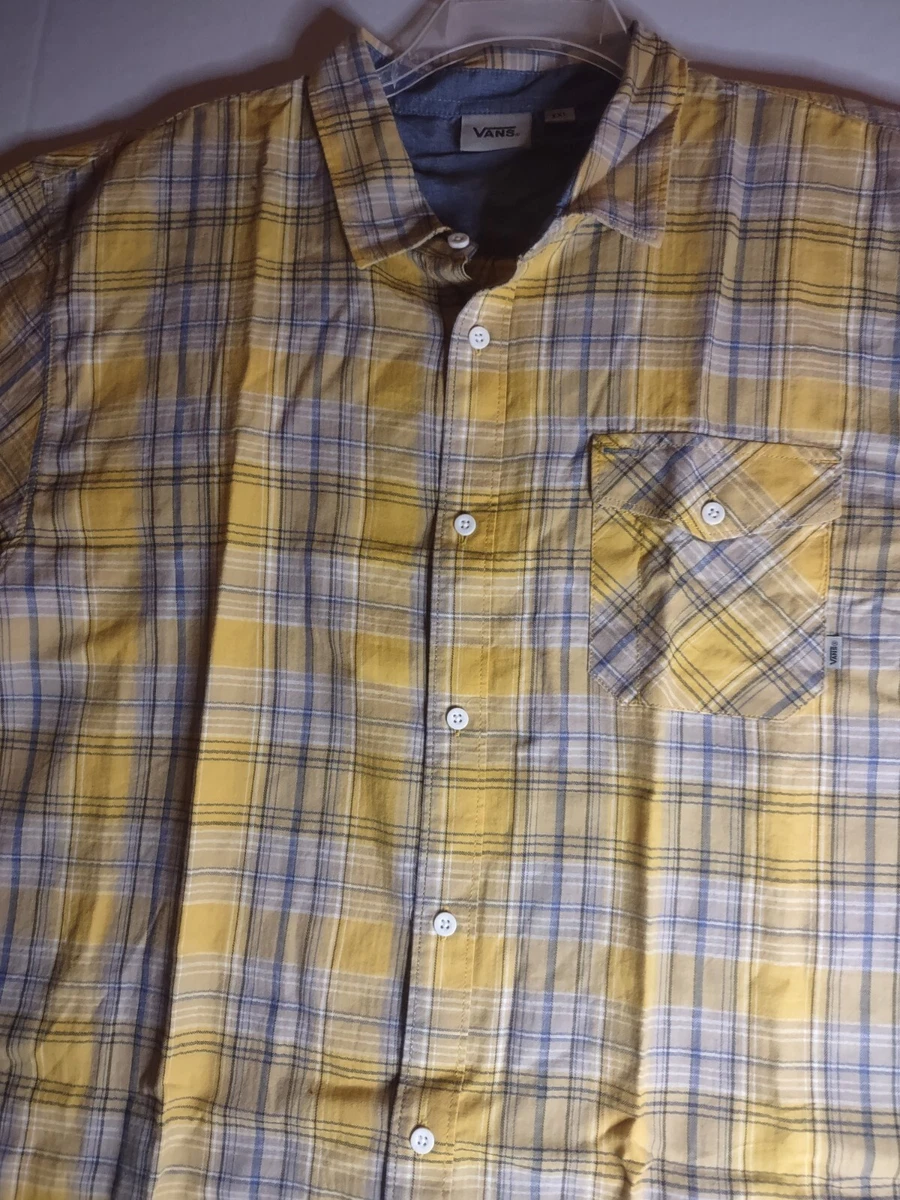 Vans yellow checkered clearance shirt