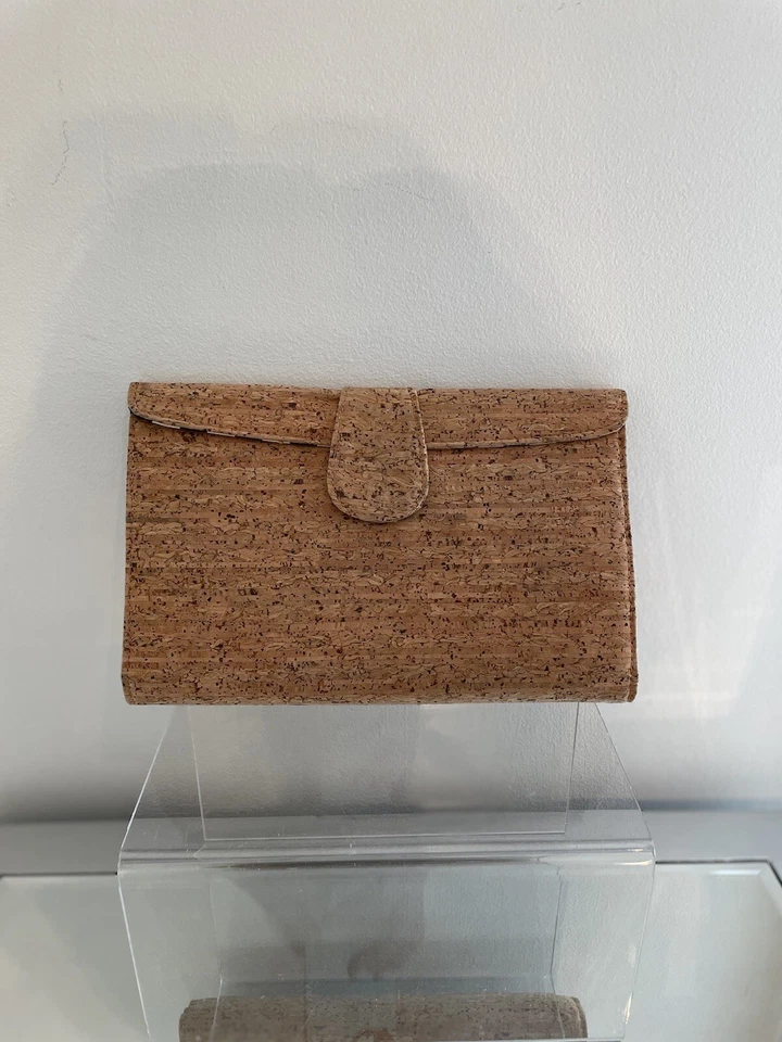 JCrew пробковый клатч сумочка с полосатой подкладкой бумажник с застежкой изменить сумочки подержанный - Изображение 2 из 4